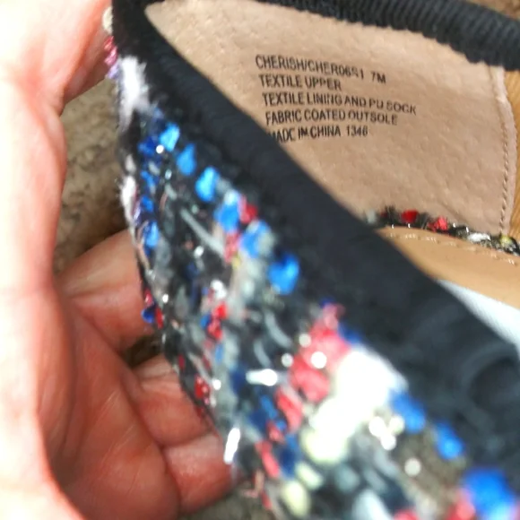 Steve Madden Chanel-Style Cherish Multicolored Chenille Boulce Ballet Style Pump - Picture 5 of 9